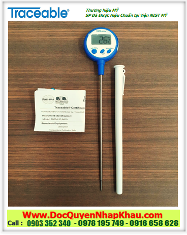 Nhiệt kế THỰC PHẨM Traceable 6419, Nhiệt kế –50 đến 250°C Traceable 6419 Precision Traceable Lollipop Thermometers